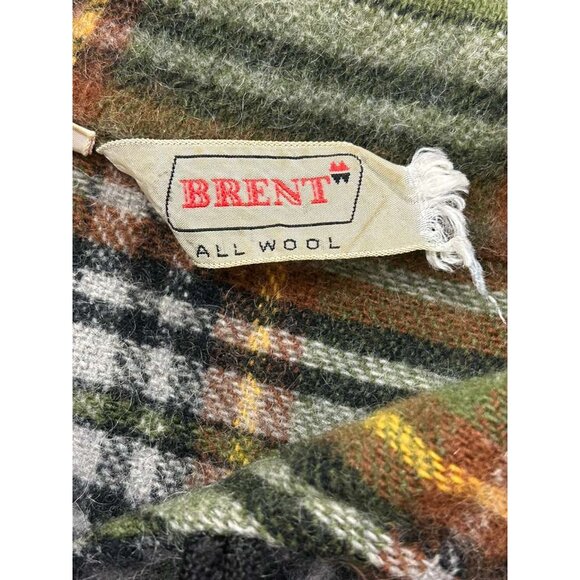 Vintage Brent All Wool Women's Large Green Plaid Sweater Long Sleeve - Picture 7 of 15